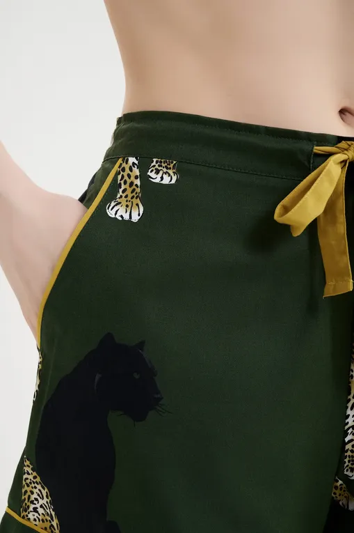 Шорты домашние CYBERJAMMIES 5003 GREEN LEOPARD PRINT