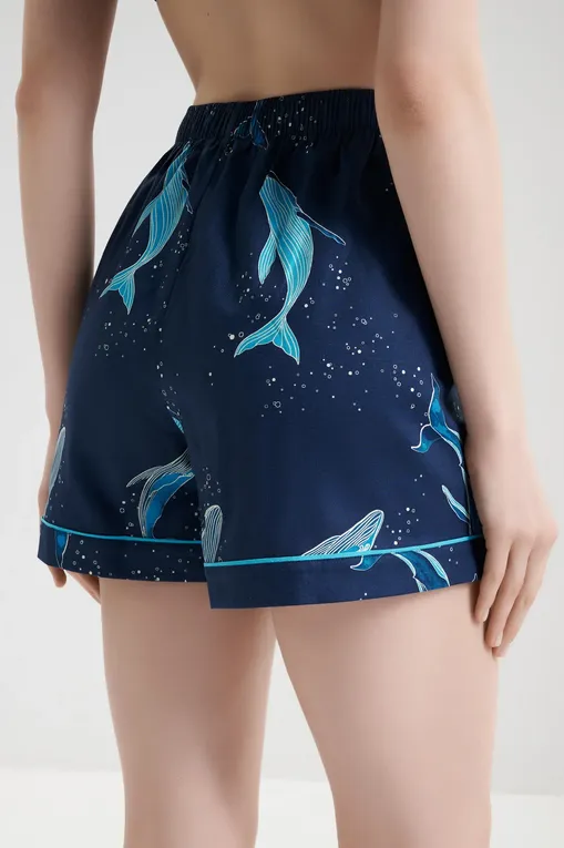 Шорты домашние CYBERJAMMIES 5021 NAVY WHALE PRINT