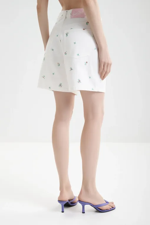 Шорты Mc2 Saint Barth ANN DENIM FLOWERS 10 EMB