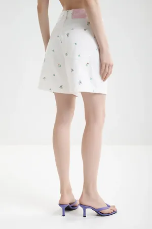 Mc2 Saint Barth ANN DENIM FLOWERS 10 EMB