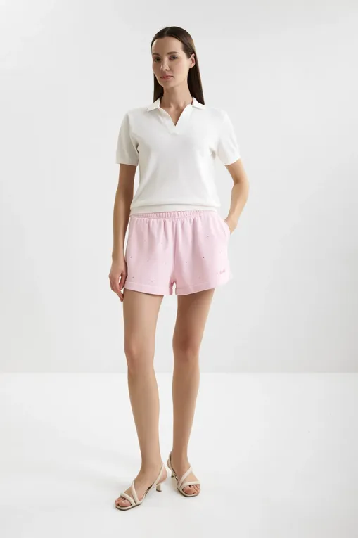 Шорты Mc2 Saint Barth CATE SB 20 ALL OVER STRASS EMB