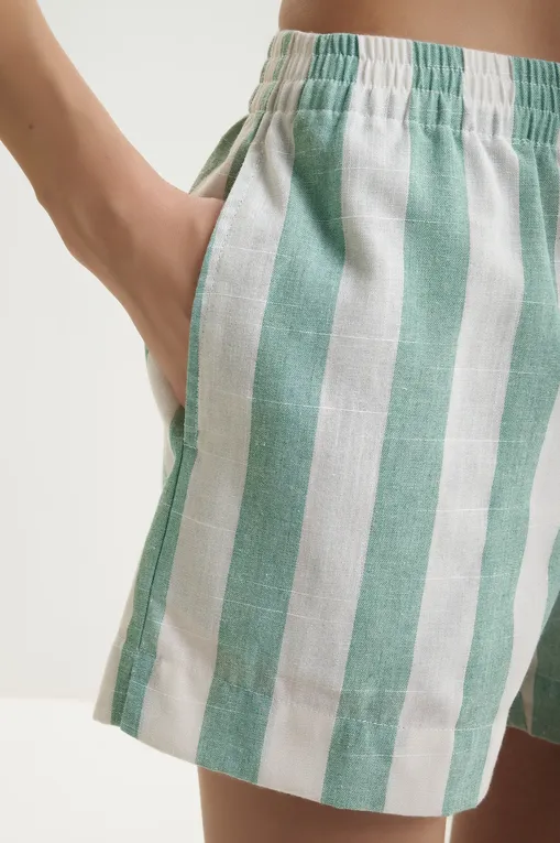 Шорты Mc2 Saint Barth MEAVE_PL LINEN STRIPES POP V 5310