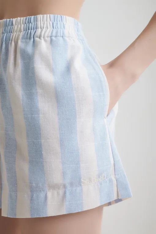 Шорты Mc2 Saint Barth MEAVE_PL LINEN STRIPES POP V 3110