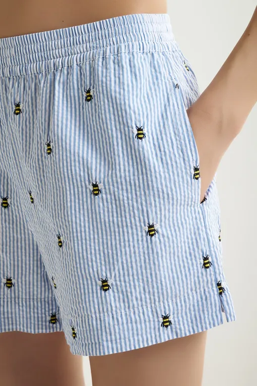 Шорты Mc2 Saint Barth MEAVE_PL SEERSUCKER STRIPES BEE 17 EMB