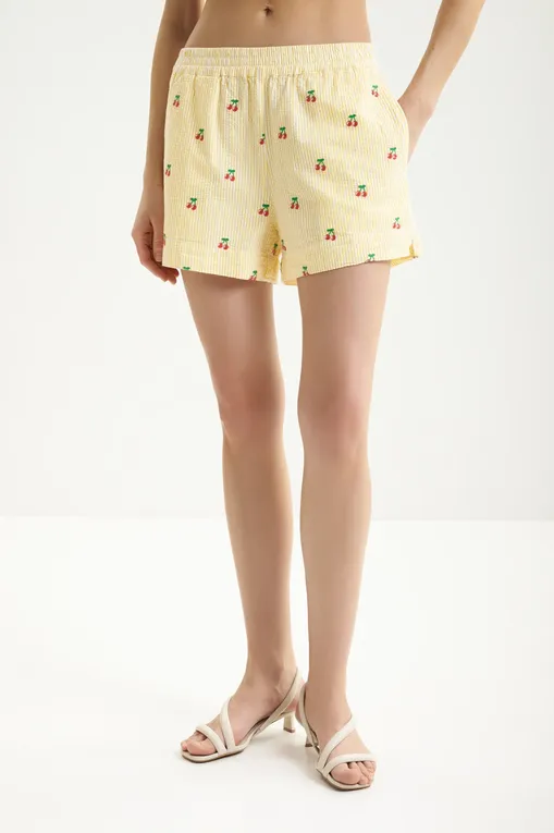 Шорты Mc2 Saint Barth MEAVE_PL SEERSUCKER STRIPES CHERRY 92 EMB