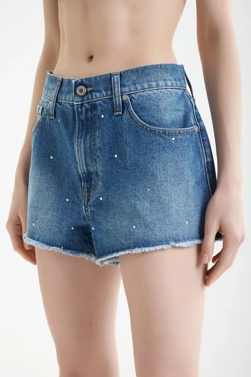 Шорты Mc2 Saint Barth MUSA DENIM M STRASS 30