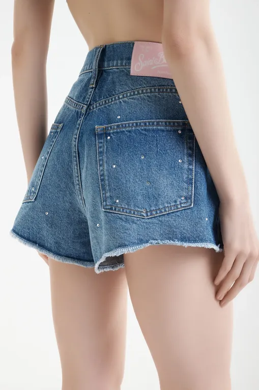 Шорты Mc2 Saint Barth MUSA DENIM M STRASS 30