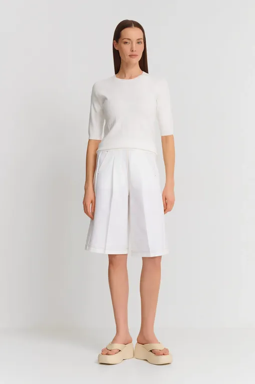 Шорты MM by MaxMara TEXAS 251678102 001 OPTICAL WHITE