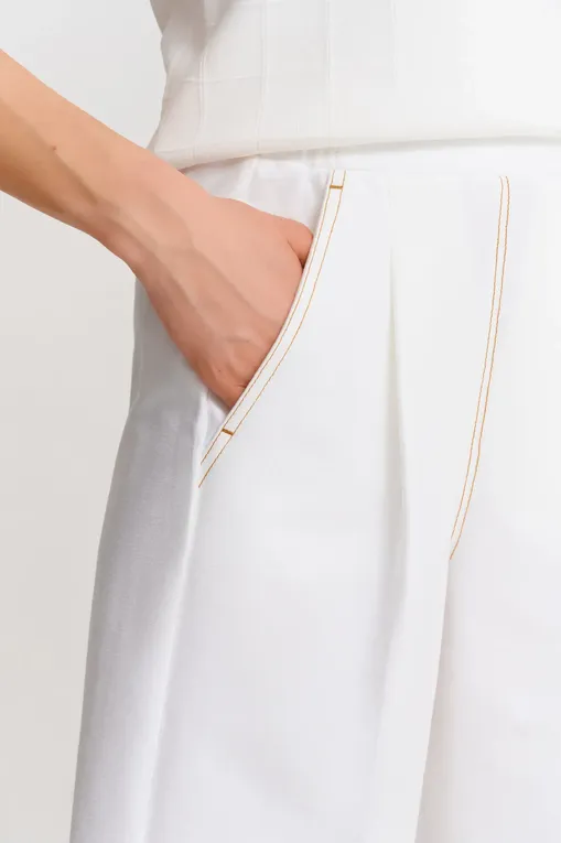 Шорты MM by MaxMara TEXAS 251678102 001 OPTICAL WHITE