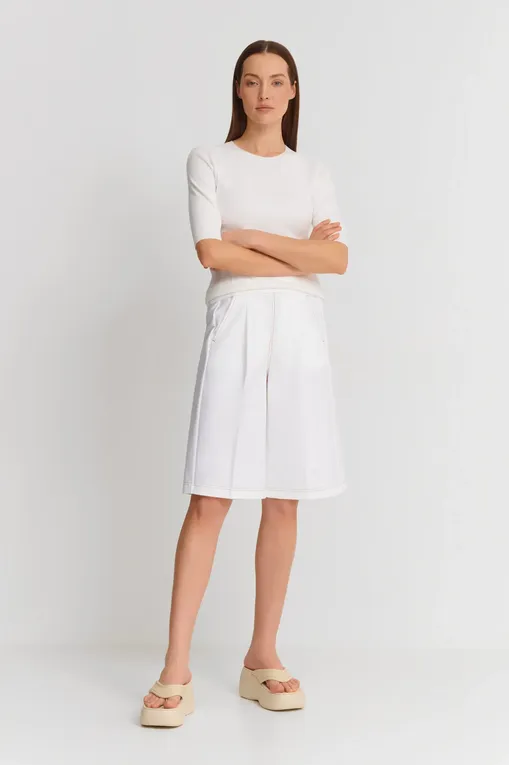 Шорты MM by MaxMara TEXAS 251678102 001 OPTICAL WHITE