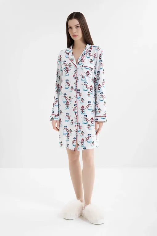 Сорочки CYBERJAMMIES 5138 RED SNOWMAN PRINTED JERSEY