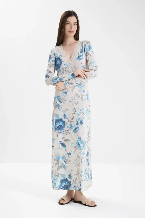 Сорочки Gianantonio A. Paladini W55NC02/L NOEMI/L 660 FIORE DENIM/P.BEIGE