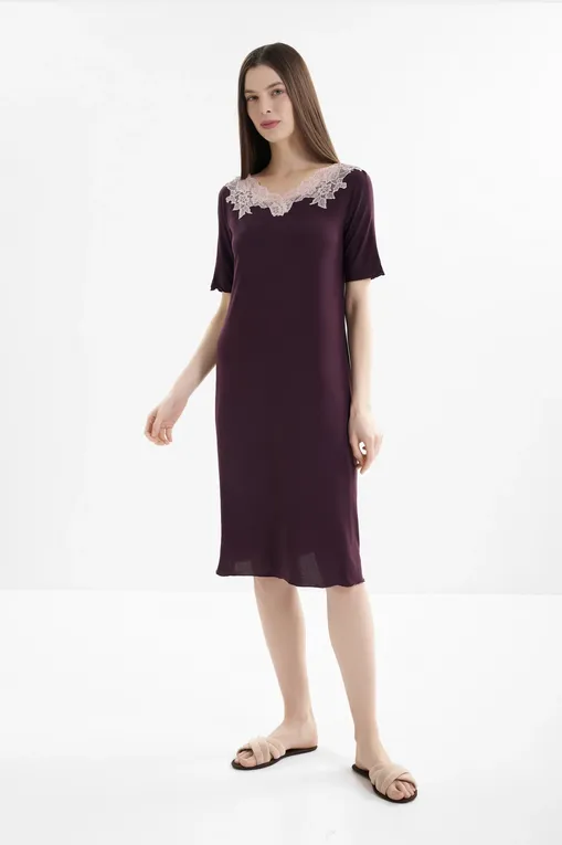 Сорочки Gianantonio A. Paladini W55SC06/M SAMIRA_MC/M 529 AUBERGINE/P.ROSA