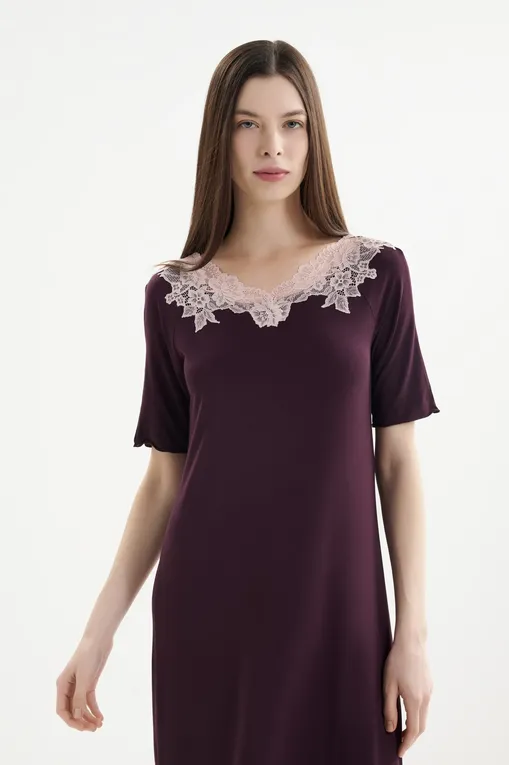 Сорочки Gianantonio A. Paladini W55SC06/M SAMIRA_MC/M 529 AUBERGINE/P.ROSA