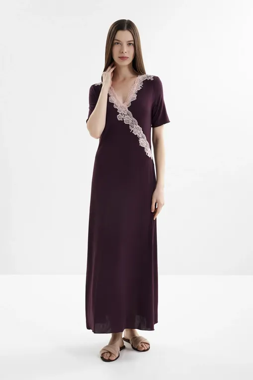 Сорочки Gianantonio A. Paladini W55SC07/L SERAFINA_MC/L 529 AUBERGINE/P.ROSA