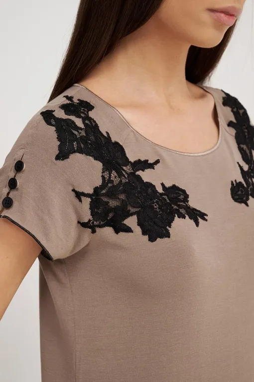 Сорочки Gianantonio A. Paladini S41LC06/S LOTO/S 414 NOISETTE/P.NERO