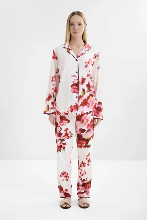Рубашки CYBERJAMMIES 5116 OX BLOOD FLORAL PRINTED JERSEY