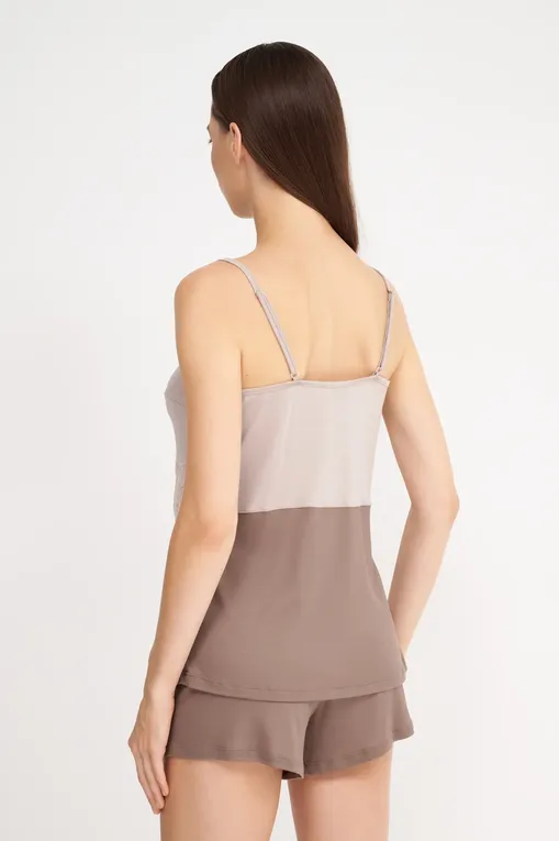 Пижамы Free Voogue 224101 141 BICOLOR TAUPE/CIOCCOLATO