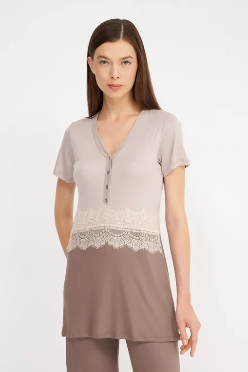 Пижамы Free Voogue 224103 141 BICOLOR TAUPE/CIOCCOLATO