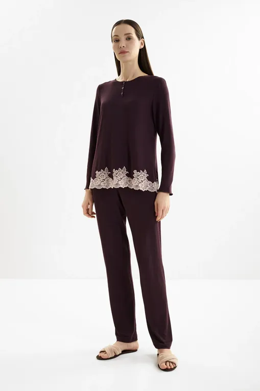 Пижамы Gianantonio A. Paladini W55SP03 SIBILLA 529 AUBERGINE/P.ROSA