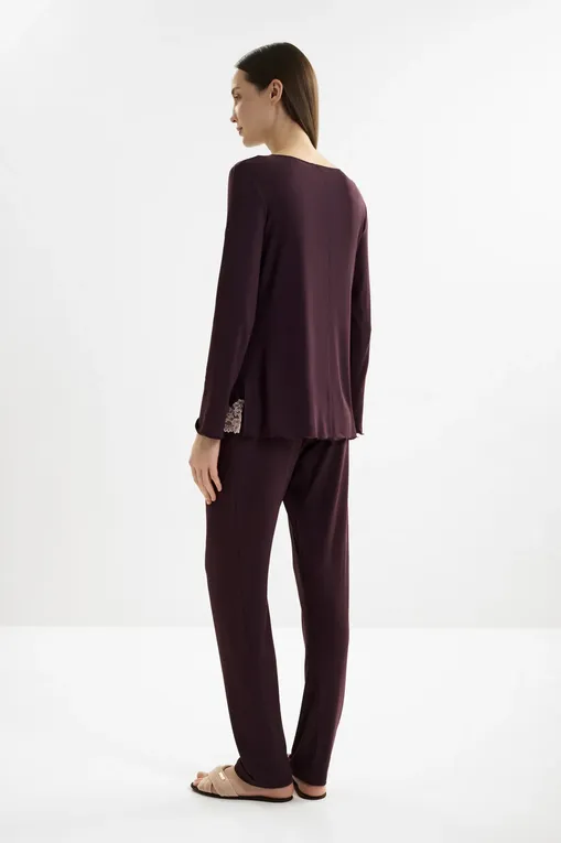 Пижамы Gianantonio A. Paladini W55SP03 SIBILLA 529 AUBERGINE/P.ROSA
