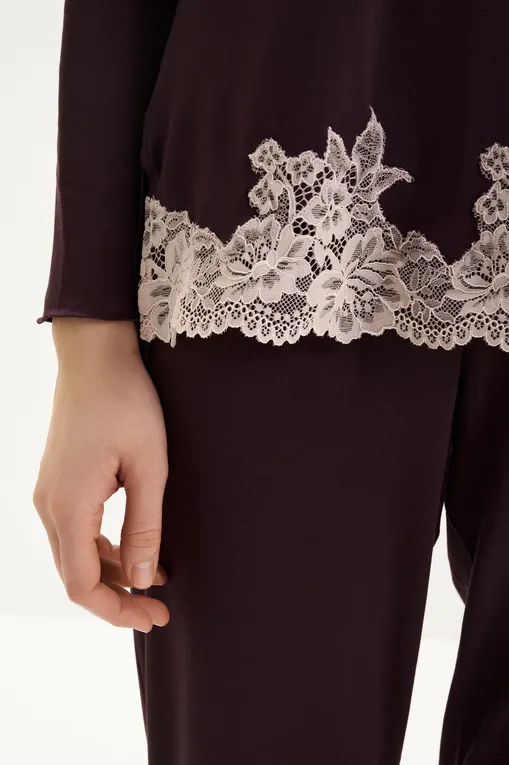 Пижамы Gianantonio A. Paladini W55SP03 SIBILLA 529 AUBERGINE/P.ROSA