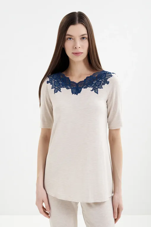 Пижамы Gianantonio A. Paladini W55SP05 STELLA_MC 403 BEIGE/P.BLU