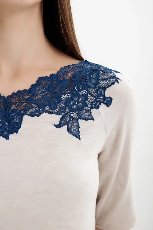 Пижамы Gianantonio A. Paladini W55SP05 STELLA_MC 403 BEIGE/P.BLU