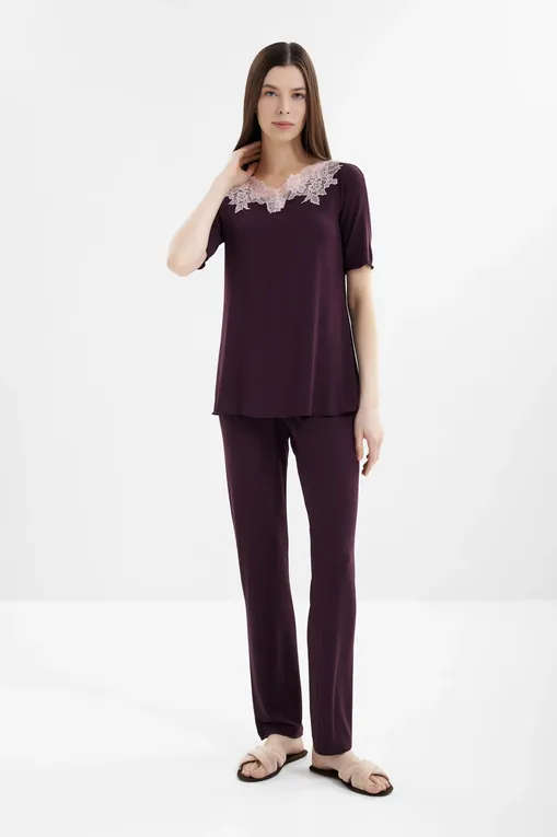Пижамы Gianantonio A. Paladini W55SP05 STELLA_MC 529 AUBERGINE/P.ROSA