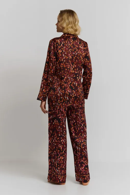 Пижамы Luna di Seta VLST61109 S524 BURGUNDY NATURE PRINT