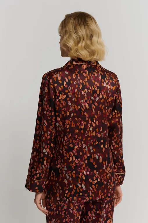 Пижамы Luna di Seta VLST61109 S524 BURGUNDY NATURE PRINT