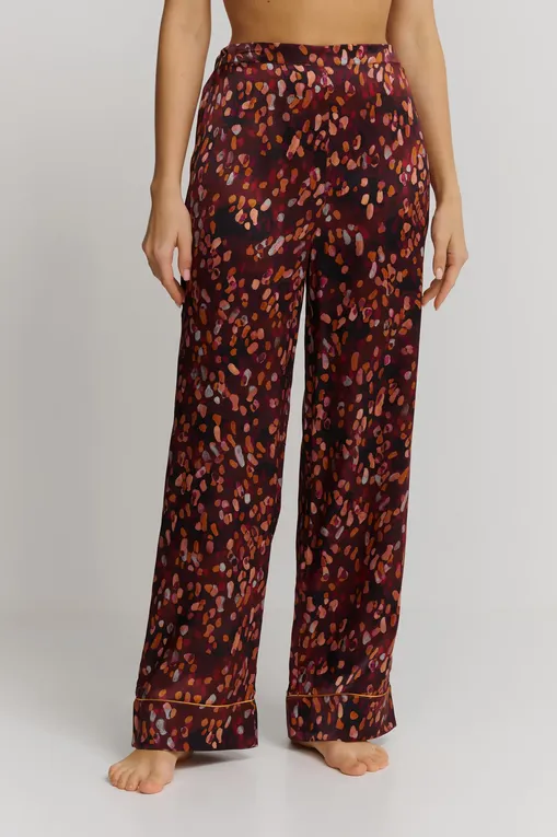Пижамы Luna di Seta VLST61109 S524 BURGUNDY NATURE PRINT