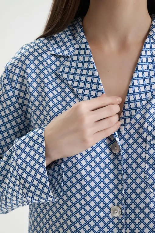 Пижамы Luna di Seta VLST61128 S258 IVORY/BLUE