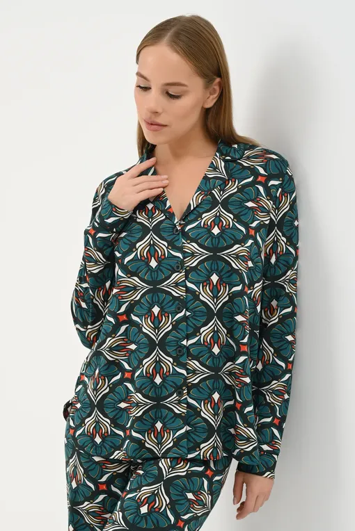 Пижамы Mey 14357 881 green leaves