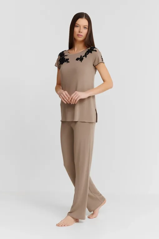 Пижамы Gianantonio A. Paladini S41LP03 LENTICCHIA 414 NOISETTE/P.NERO