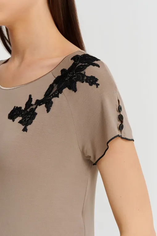 Пижамы Gianantonio A. Paladini S41LP03 LENTICCHIA 414 NOISETTE/P.NERO