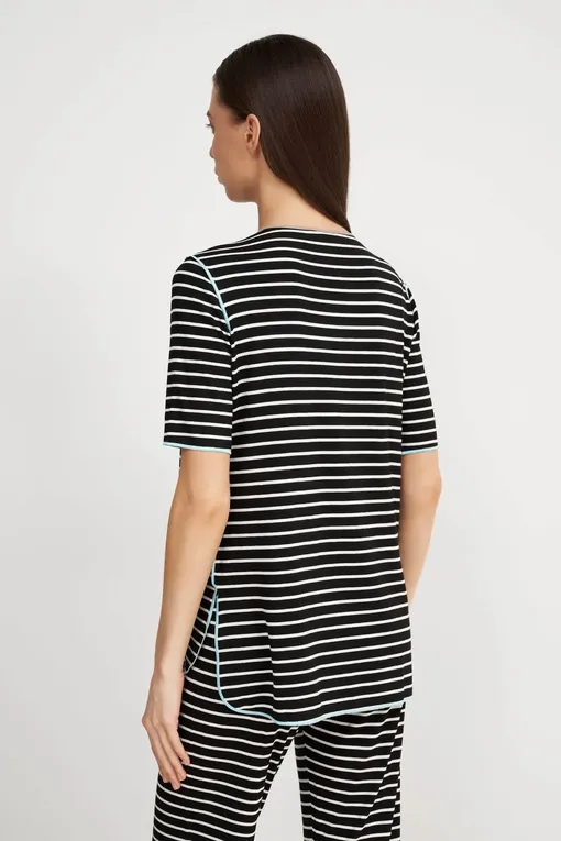 Пижамы Gianantonio A. Paladini S45RP01 ROBYN 901 NERO/RIGA PANNA