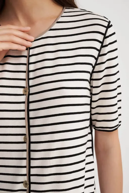 Пижамы Gianantonio A. Paladini S45RP01 ROBYN 192 PANNA/RIGA NERA