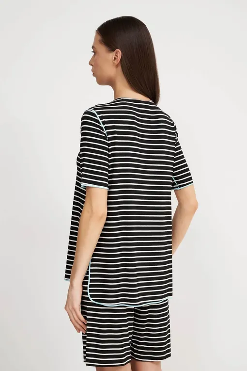 Пижамы Gianantonio A. Paladini S45RP02 ROSA 901 NERO/RIGA PANNA