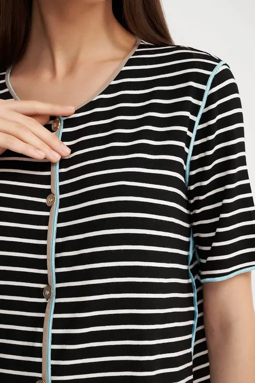 Пижамы Gianantonio A. Paladini S45RP02 ROSA 901 NERO/RIGA PANNA