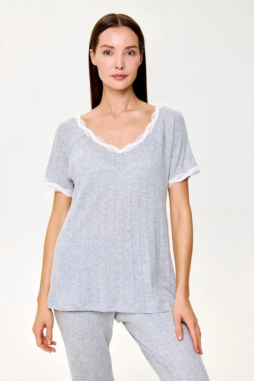 Пижамы Gianantonio A. Paladini S4EEP01 ENRICA 814 GRIGIO MEL/ROSA