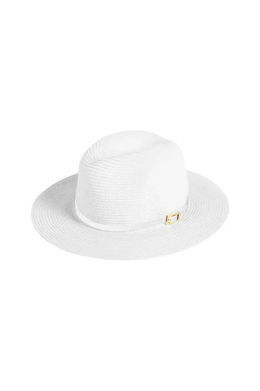 Шляпы Melissa Odabash Fedora CR White/White Belt