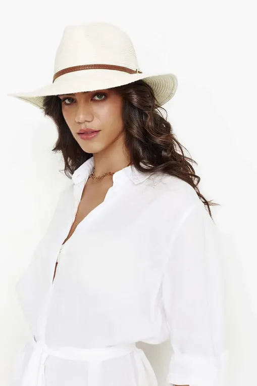 Шляпы Melissa Odabash Fedora CR Cream/Tan Belt