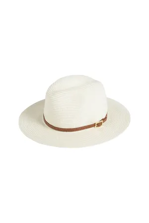 Melissa Odabash Fedora CR Cream/Tan Belt