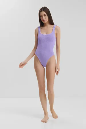 Hunza G SQUARE NECK SWIM LILAC