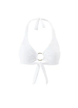 Melissa Odabash Brussels Top CR Palm White