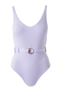 Melissa Odabash St Tropez CR Lavender ribbed