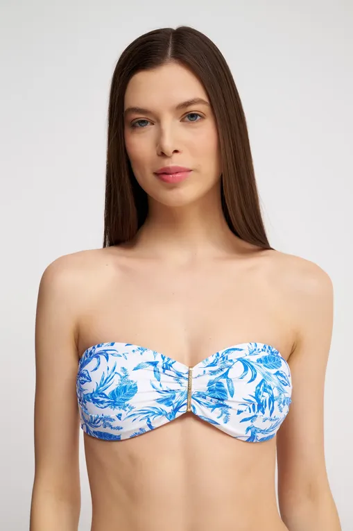 Купальники Melissa Odabash Positano Top CR Blue Leaf