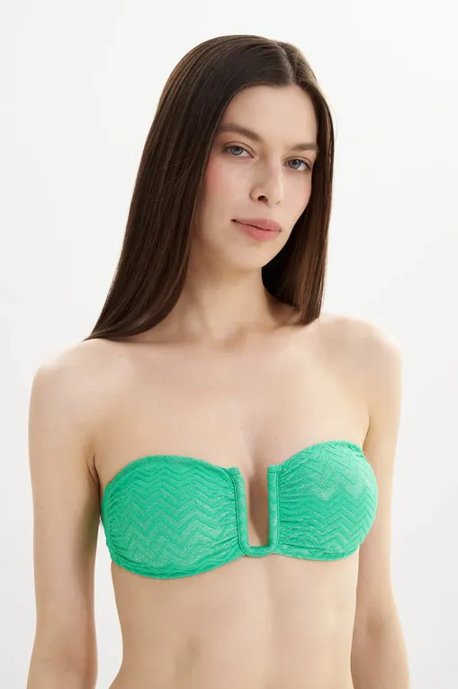 Лифы Melissa Odabash Prague Top SS Zigzag Green