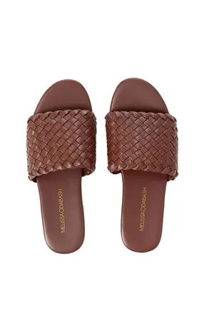Melissa Odabash Woven Slider CR Dark Tan